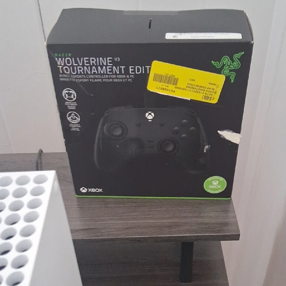 Microsoft White Gaming Console with Black Accents